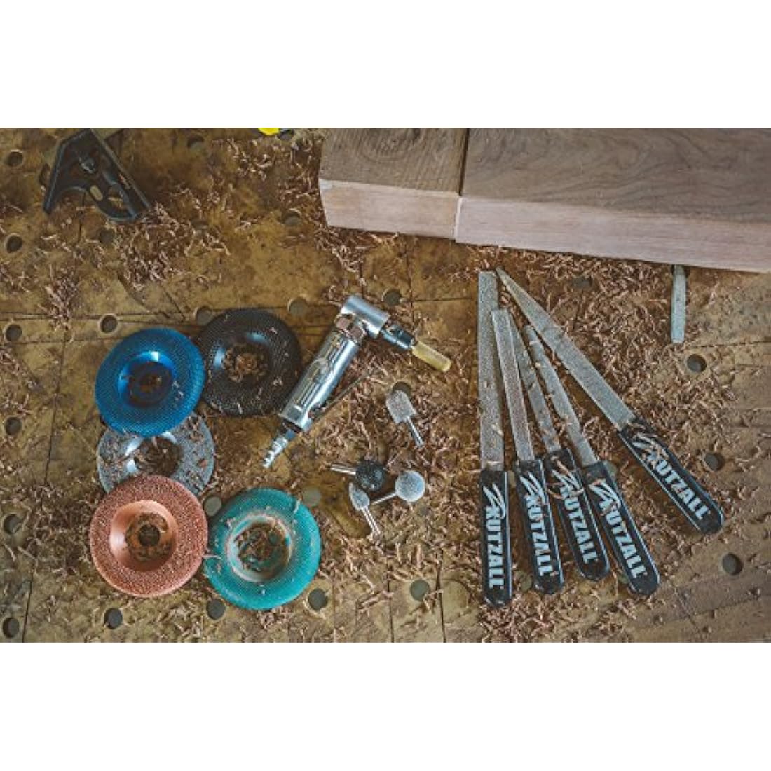Kutzall Extreme Shaping Disc - Very Coarse, 4-1⁄2" (114.3mm) Dia. X 7⁄8" (22.2mm) Bore - Woodworking Angle Grinder Attachment for DeWalt, Bosch, Milwaukee, Makita. Abrasive Tungsten Carbide, SD412X120