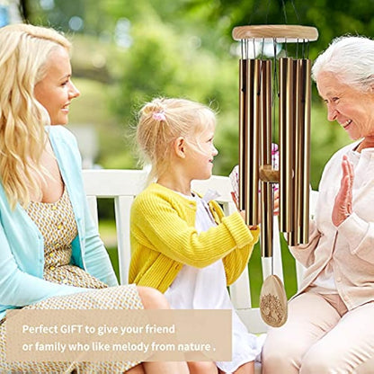 Astarin Sympathy Wind Chimes for Outside Deep Tone, Memorial Wind Chime for Loss of Loved One, in Memory Wind Chimes Outdoor as Bereavement Memorial Gifts for Mom Dad(30 Inch Bronze)