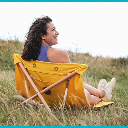 Letssunsit Sunsit - Park & Beach Blanket Chair. Foldable Lounger, Lightweight & Practical - Great Present/Gift - Trendy Foldable Chair - Sunbed - Garden & Park - 100% Cotton Mat