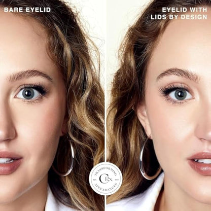 Contours Rx Lids by Design Eyelid Lift Strips with Travel Case and Tweezers - Invisible Eyelid Tape for Hooded Eyes - a Youthful-Looking Appearance - 2 Pack - 160 CT (5mm)