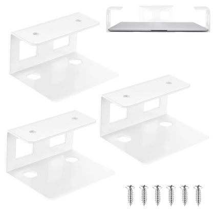 qiwuhai 3 Pcs Under Desk Laptop Mount, Under Table Laptop Holder Storage, Metal Under Desk Holder