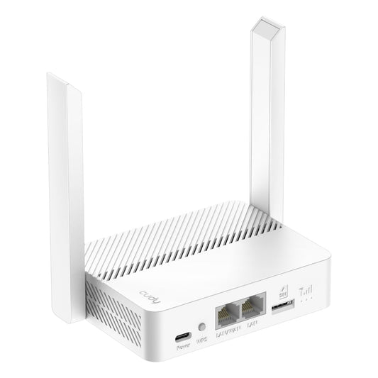 Cudy New LT300 4G LTE WiFi Router with USB-C Power Input, 4G Router with SIM Slot 300Mbps, Compatible with All Operators, 2?2 MIMO, No Configuration