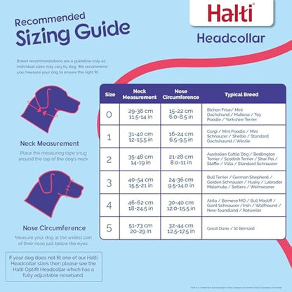 HALTI Headcollar Size 3 Black, UK Bestselling Harness to Stop Pulling on the Lead, Easy to Use, Padded Nose Band, Adjustable & Reflective, Professional Anti-Pull Training Aid for Medium Dogs