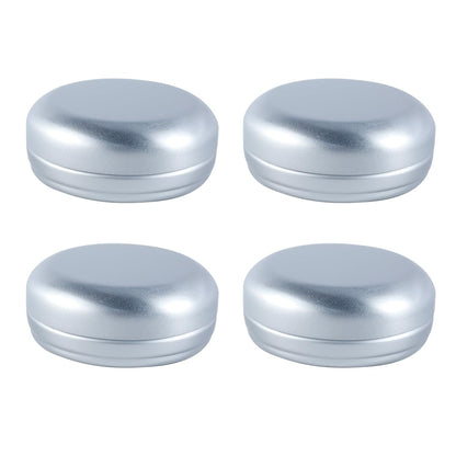 Enwye 4pcs Round Aluminum Soap Container Lightweight Travel Soap Dish with Drain for Bathroom & Portable Use