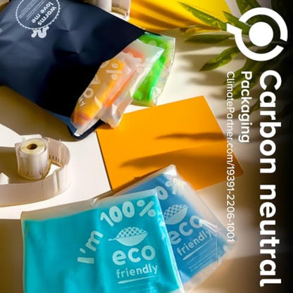 Simplelifeco UK Eco Friendly Compostable Mailing Bags (Small: 9 x 12”, Pack of 25) - Compostable Mailers - Postage Bags - Eco Friendly Packaging