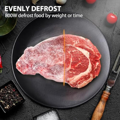 TOSHIBA 20 Liter 800W Digital Solo Small Microwave With 11 Power Levels, One-touch Express Cook with 6 Preset Recipe, Defrost, Digital Display, Perfect for 9'' pizza, Easy Clean, White- MM-EM20P(WH)