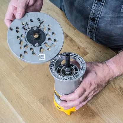 Trend Universal Trim Router Sub-Base, 150mm, Enhanced Compatibility for 1/4 Inch Trim Routers, UNIBASE/Trim, Black, UNIBASE/180