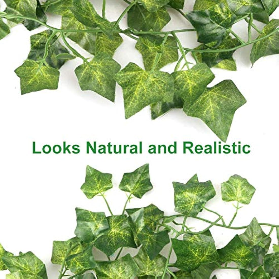 DazSpirit 12Pcs Artificial Ivy Vines, 84 Ft Artificial Ivy Leaf Garland, Fake Vine Leaves Hanging Plants, Ivy Plant, Vines for Bedroom, Wedding, Home, Kitchen, Garden, Party, Office, Wall Decoration