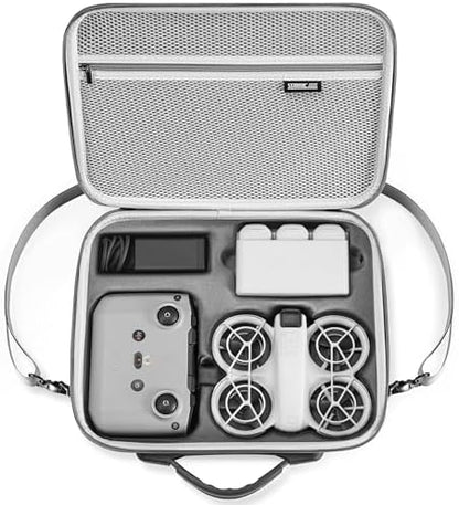 STARTRC Carrying Case for DJI Neo Portable PU Storage Protective Bag for DJI Neo Fly More Combo Accessories, Compatible with RC-N3 Remote Controller, Neo Intelligent Flight Battery, Charging Hub