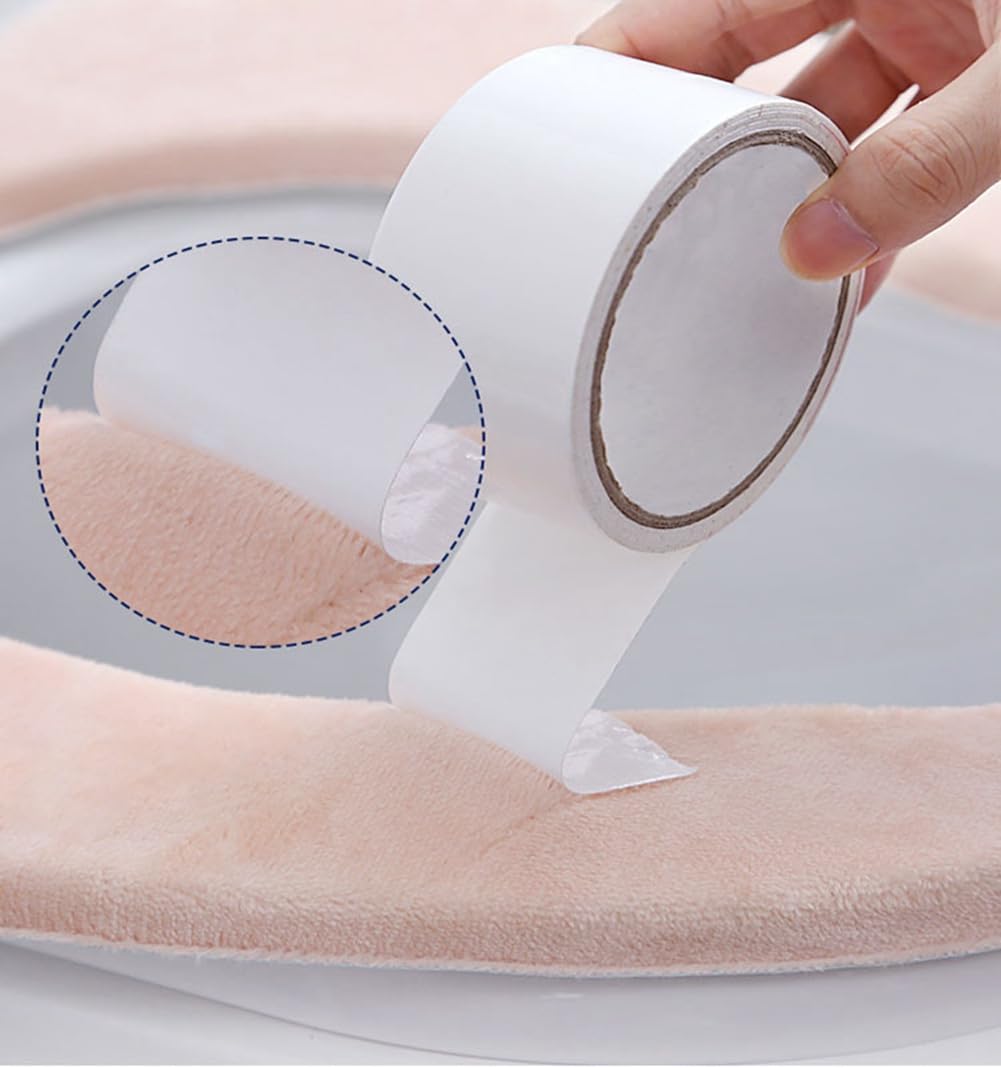 shouzhigo Thicken Toilet seat Cover Cushion Pads Warmer Soft and Washable Toilet Seat Cover Pads (grey, S)