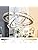 Dixun Dimmable LED Chandeliers Modern Ceiling Light Fixture 3 Rings Adjustable Stainless Steel Pendant Light Chandelier for Bedrooms Living Room