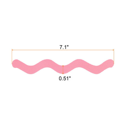 sourcing map 12pcs Non Slip Bathtub Stickers Bath Shower Floor 7.1" Anti-Slip Sticker Tape S-Shape Style Decals for Bathroom Kitchen Bathtub Treads
