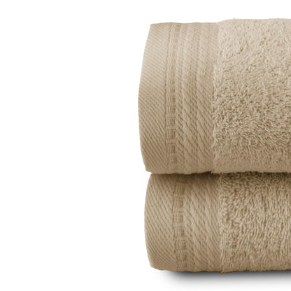 Top Towel - Premium - Large Bath Towels - Bath Towels - 2 Face Towels or Bidet -30x50cm - 100% Cotton - 600g - Camel