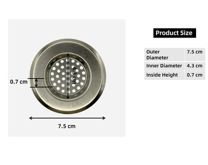 TO EVERYWHERE Stainless Steel Kitchen Sink Strainer Plug, Standard Strainer Drain Protector Hair/Food Catcher for Bathroom, Kitchen, Shower
