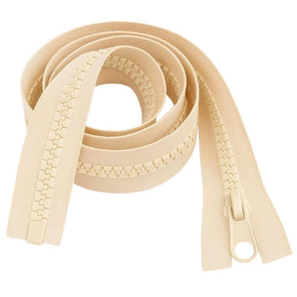 30" (76cm) Cream Chunky Zip - Heavy-Duty Open-Ended Separating