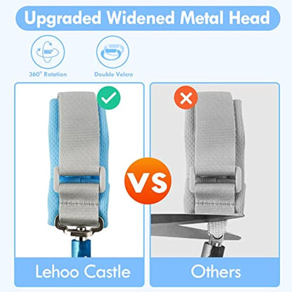 Lehoo Castle Baby Reins for Walking, 1.5M Toddler Reins for Kids with Induction Lock, Anti Lost Wrist Link Wrist Reins, Child Safety Harness for Autism Boys Girls (Light Blue)