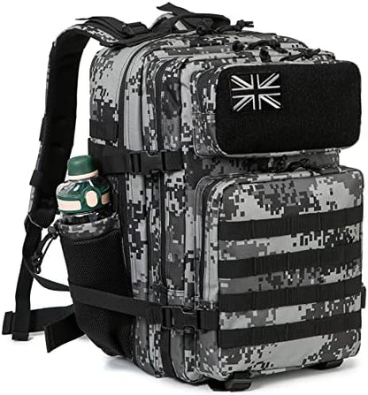 QT&QY Military Tactical Backpacks for Men Army Molle Daypack 25L/35L/45L Lage 3 Day Bug Out Bag Camping Hiking Rucksack with Bottle Holder