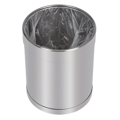 Bolero Commercial Round Stainless Steel Waste Paper Bin 10.2Ltr CF130