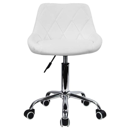 KKTONER Office Computer Desk Chair Mid Back PU Leather Height Adjustable Swivel Modern Task Chair Home Vanity Chair Drafting Work SPA Salon Stools