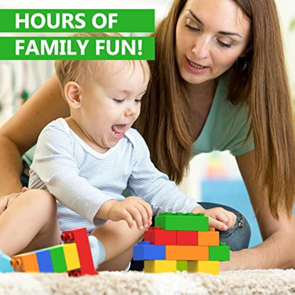 WYSWYG Big Building Blocks Sets for Age 3-5, Large Building Bricks Compatible with Duplo Building Bricks, Kid Building Blocks for Ages 3 4 5 6, Big Blocks Gifts for Boys Girls,150PCS.