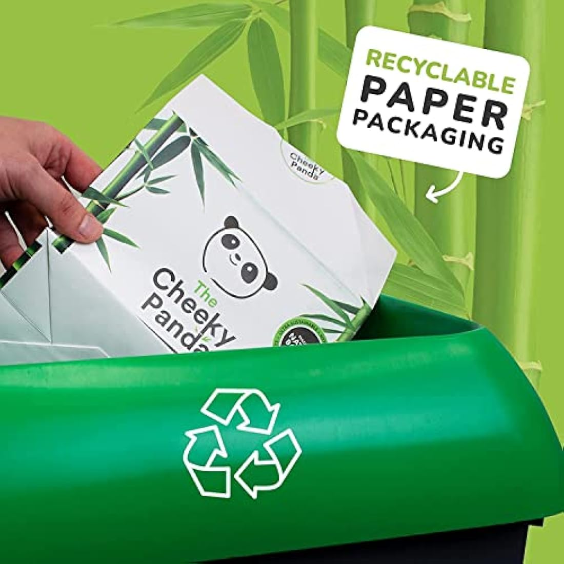 The Cheeky Panda Bamboo Kitchen Roll | 10 Kitchen Rolls - 1000 Super Strong Sheets | Naturally Strong and Absorbent Plastic Free Kitchen Paper Towels