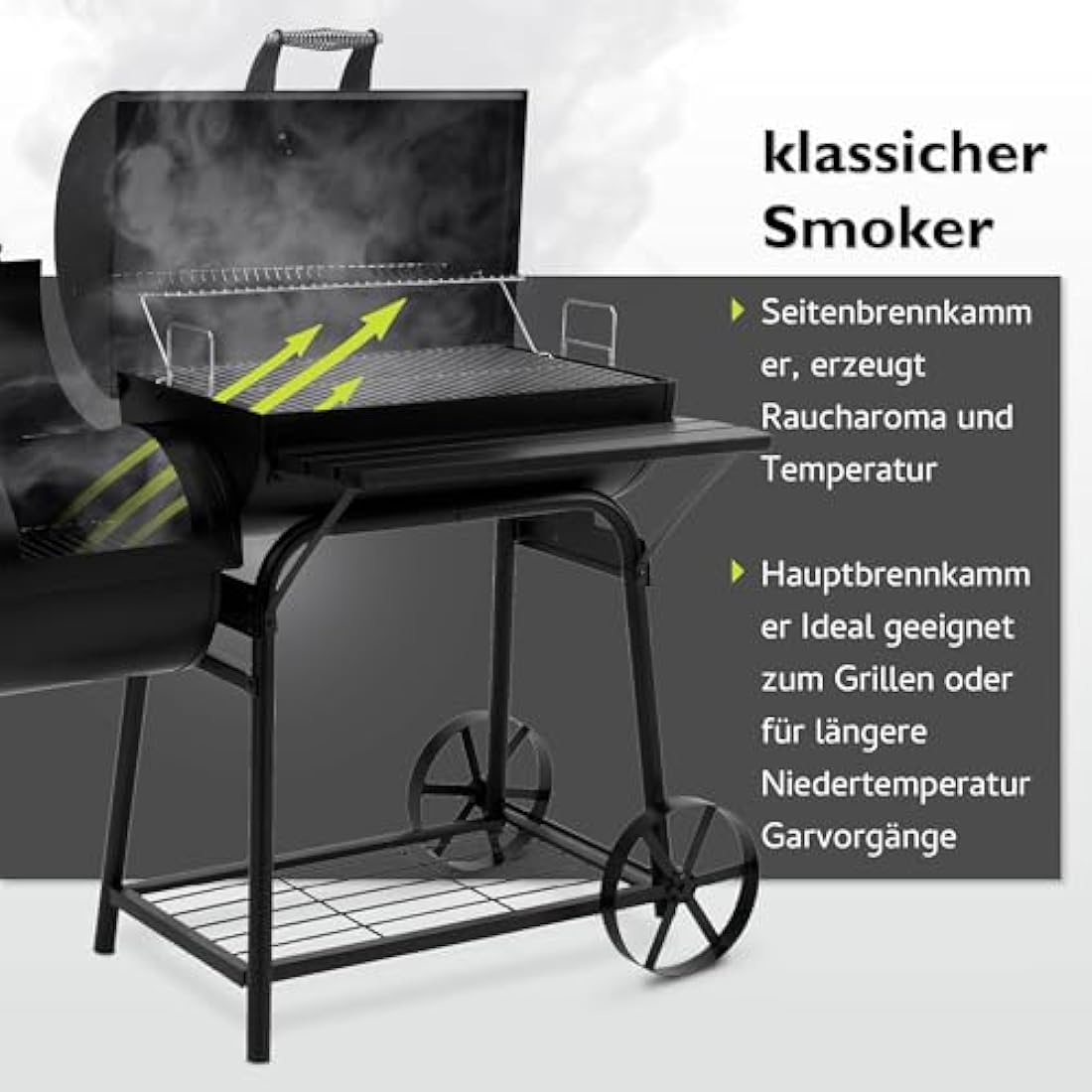 Tepro Biloxi Offset BBQ Pit Barrel Smoker