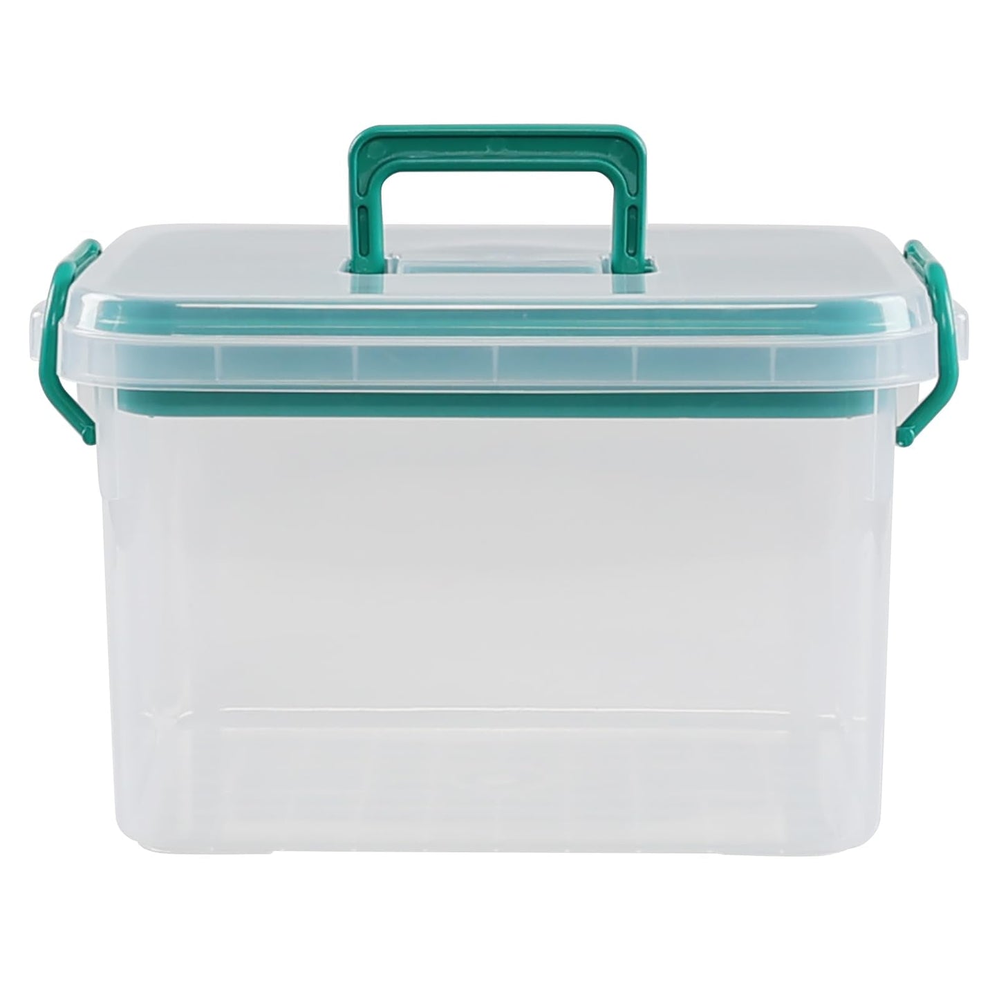 Gloreen Empty First Aid Organizer Box, Clear Medicine Storage Box with Lid