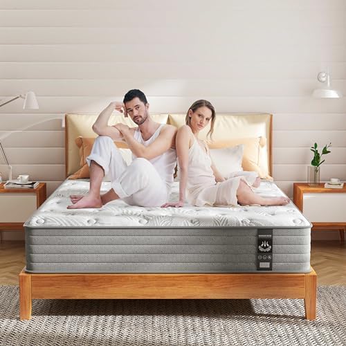 CIUANCE King Size Mattress 5FT, 10 Inch Gel Infused King Mattress with Individual Pocket Springs for Ultimate Support & Pressure Relief