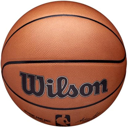 Wilson NBA Official Game Ball, Indoor, Leather, Size: 7, Brown