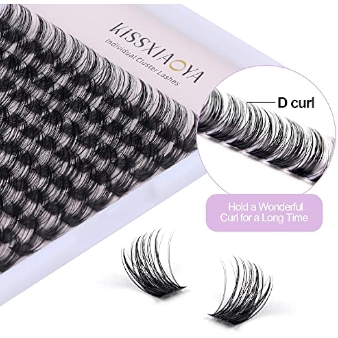 Cluster Lashes Extensions, 144Pcs Individual Clusters Lashes D Curl 15mm, Wide Stem Cluster Eyelashes Soft Natural False Eyelashes DIY Eyelash Extension At Home (15mm, 144P D Curl)