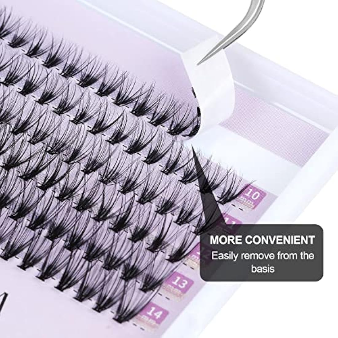 Cluster Eyelash 240pcs 40D 0.07 D Curl 10mm Cluster Eyelashes Extensions, Soft Individual Lashes Natural False Eyelashes Clusters DIY Eyelash Extension At Home (10mm, 40D-D-0.07)
