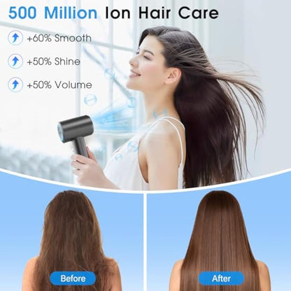 LKV Hair Dryer,Hairdryers for Women and Men，High-Speed Ionic Hairdryer,Fast Drying Hairdryers Professional 200 Million Negative Ionic Hairdryer,57dB Low Noise Professional