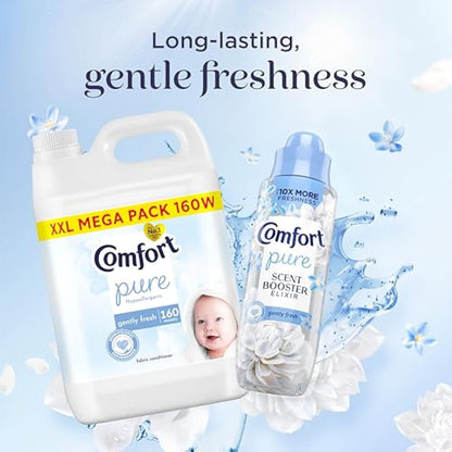 Comfort Pure Sensitive Fabric Conditioner dermatologically tested gentle next to sensitive skin 160 washes (4.8 L)