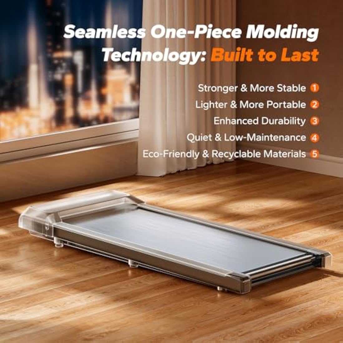 MERACH Walking Pad, Under Desk Treadmill, Portable Mini Treadmills for Home, Seamless One-Piece Molding Design, 265LBS Walkpad with Remote Control, APP, LED Display