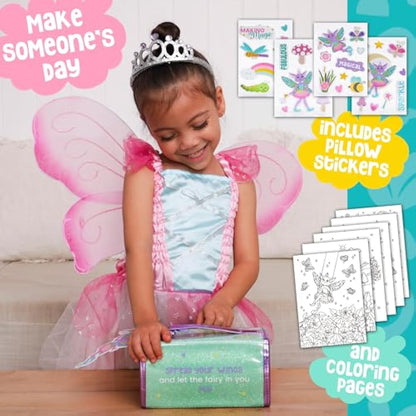 Scented Art Kits for Kids 6-12 - Includes Smelly Markers, Stamp Markers, Sparkly Pencil Case - Fairy Themed Toys & Art Set