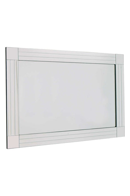 Silver Triple Bevelled Venetian Wall Mirror 3Ft X 2Ft (91cm X 61cm)