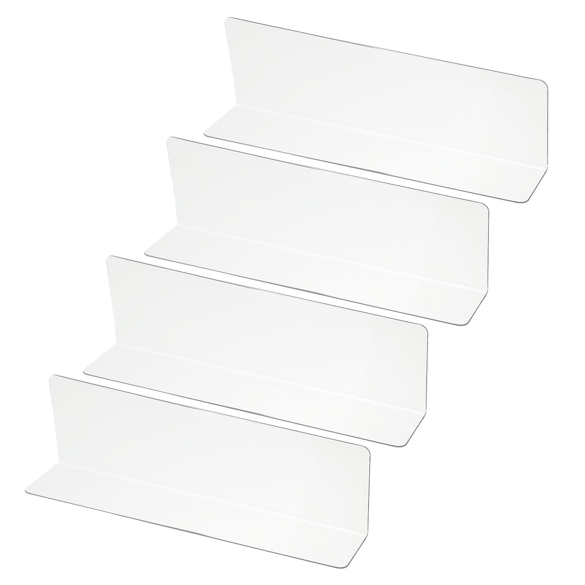 PATIKIL 4 Pack Shelf Dividers for Closet Organization, 7.9x1.2x2.4 Acrylic Closets Separator Kitchen Cabinet Shelves Under Bed Blocker for Bedroom