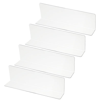 PATIKIL 4 Pack Shelf Dividers for Closet Organization, 7.9x1.2x2.4 Acrylic Closets Separator Kitchen Cabinet Shelves Under Bed Blocker for Bedroom