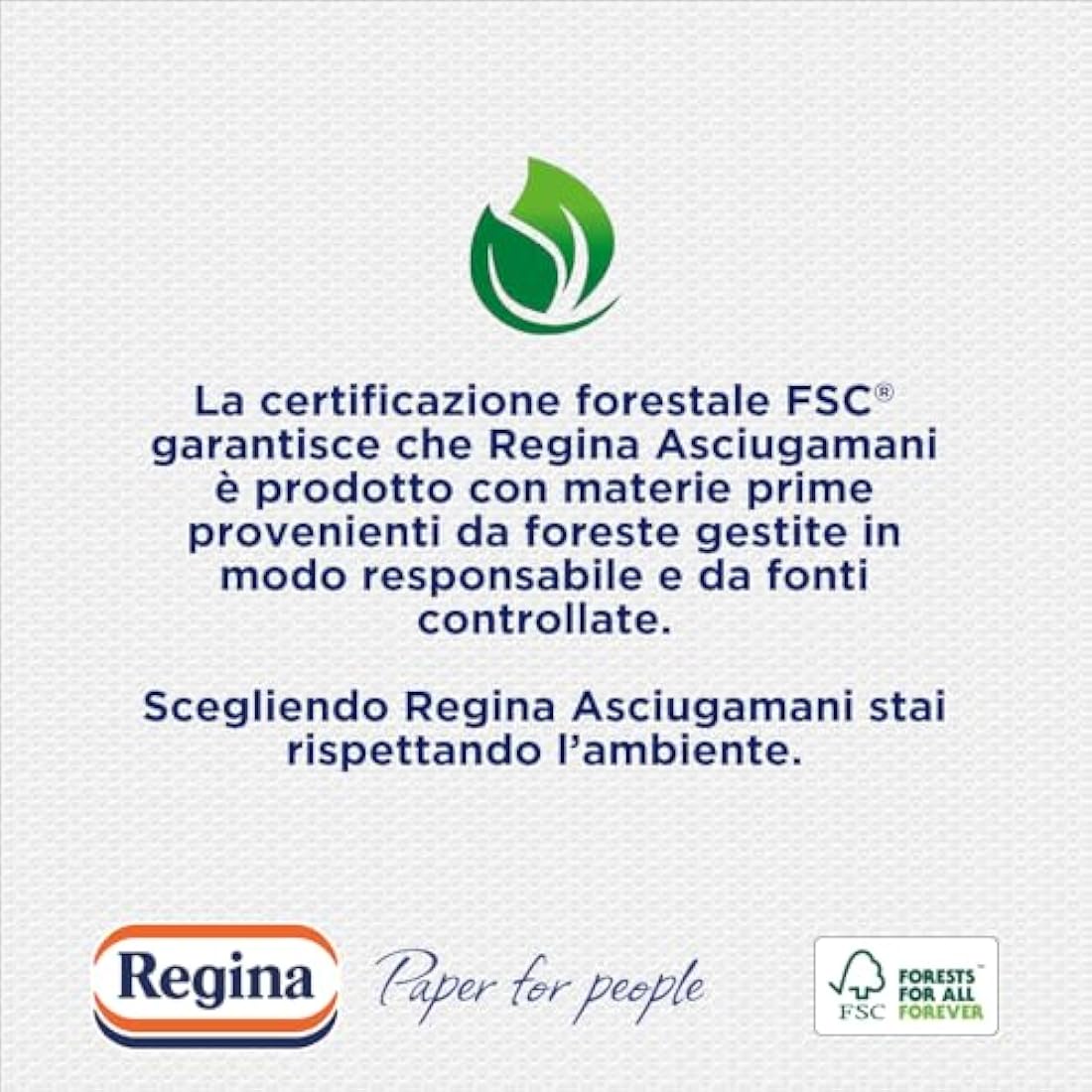 Regina Disposable Towels – Pack of 100 Services, Disposable Towels Practical and Hygienic, 100% FSC Cellulose, Biodegradable, Dispenser Pack