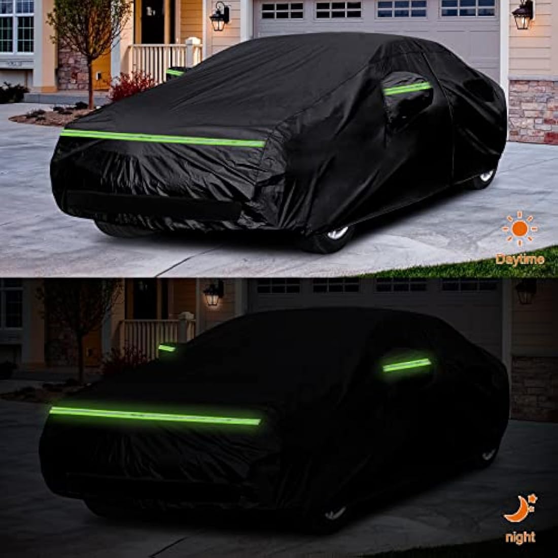 Opaltool Car Cover for Nissan Juke 2010-2022, 6 Layers Waterproof Sun Rain UV Dust All Weather Protection Short Wheel Outdoor Full Cover with Side Door Zipper