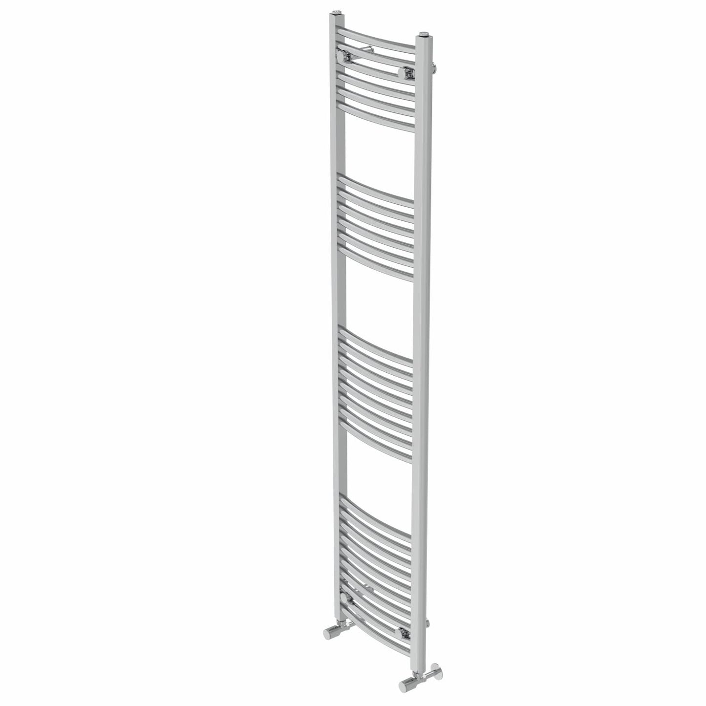 Warmehaus Modern Bathroom Heated Towel Rail 1800x400mm Curved Chrome