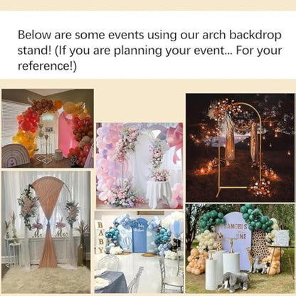 VINCIGANT 2M Wedding Arch Backdrop Stand, Square Arch Gold Metal Arch Backdrop Stand for Wedding Ceremony Birthday Party Baby Shower Garden Floral Balloon Arch Decoration