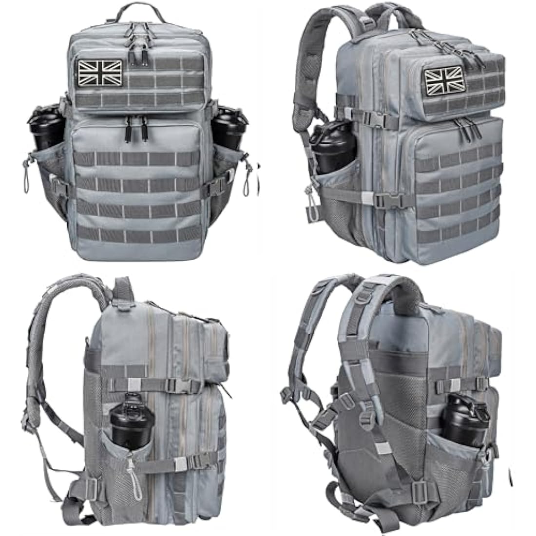 LHI Military Tactical Backpack for Men and Women 45L Large waterproof Rucksack for School, Hiking, Trekking, Hunting