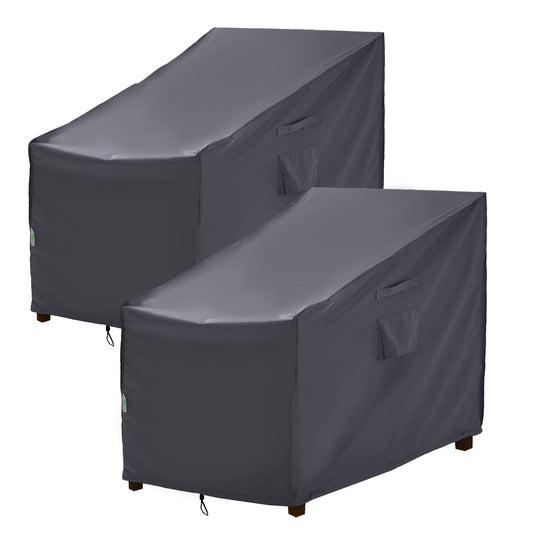 F&J Outdoors Garden Chair Covers, 2Pack 89x99x89cm Deep Seat Lounge Chair Rocking Chair Adirondack Chair Cover Waterproof UV Resistant Outdoor