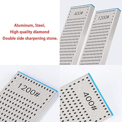 Diamond Flattening Stone Lapping Plate Double-Sided (400&1200) Grit Diamond Sharpening Plate Fixing Stone Flattener