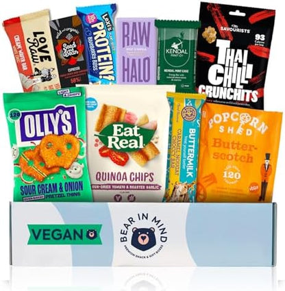 Vegan Hamper: Premium Vegan Treats Hamper & Gift Box - Ultimate Vegan Hampers Gift Baskets for Men & Women - Vegetarian Hamper Gifts for Veganuary