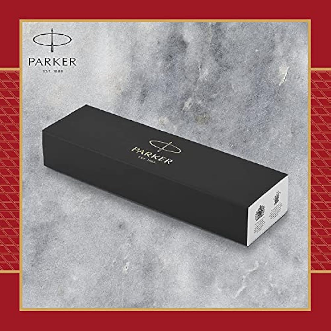 Parker IM Fountain Pen | Premium Red Lacquer with Gold Trim | Fine Point with Blue Ink Cartridge | Gift Box