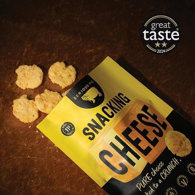 SERIOUS PIG | Gourmet Snack Hamper | with Crunchy Cheese, Cured Pork, Pickles, Crisps, and Corn Scratchings. Delicious Savoury Pub Snacks (22 Packets)