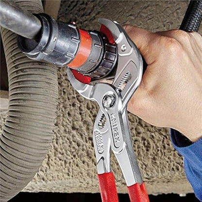 Knipex Siphon and Connector Pliers chrome-plated, with non-slip plastic coating 250 mm 81 13 250