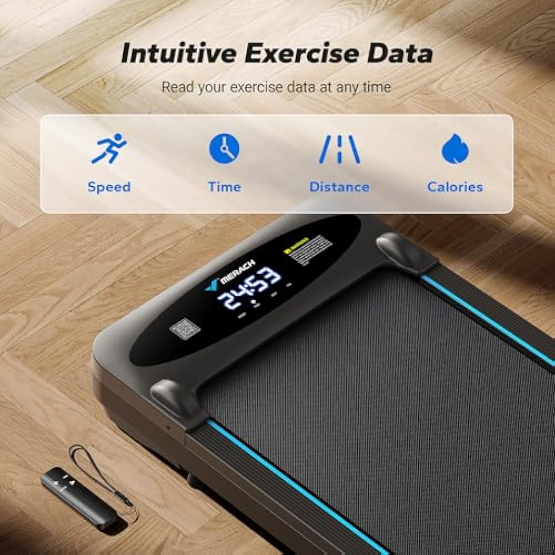 MERACH Walking Pad Treadmill for Home, Under Desk Treadmill, Walking Treadmills 3 in 1 for Home/Office, 265LBS Capacity, 2.75HP Portable Treadmills with Magnetic Remote Control, LED Display